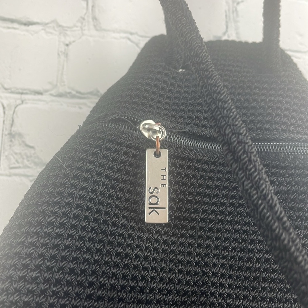 THE SAK Backpack Crochet Black Purse - Picture 3 of 5